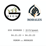 Wine Dinner at GROW Featuring Modales
